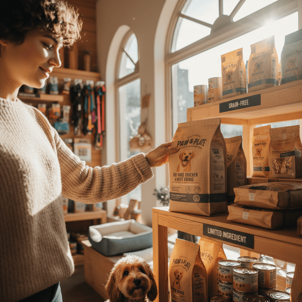 Inside a neighborhood pet supply store